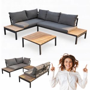 NAROŻNIK OGRODOWY MAS-XL-03 MEBLE OGRODOWE ZESTAW MEBLI OGRODOWYCH BRĄZOWY